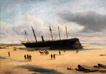 SS Great Britain encallado en Dundrum Bay, Irlanda, 1846